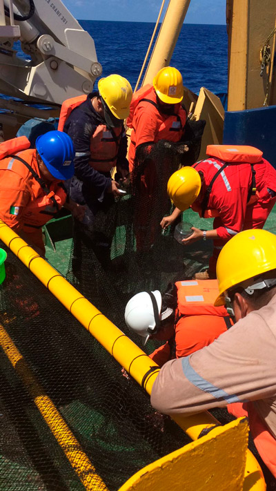 Tripulacion del buque oceanografico Justo Sierra de la UNAM 2