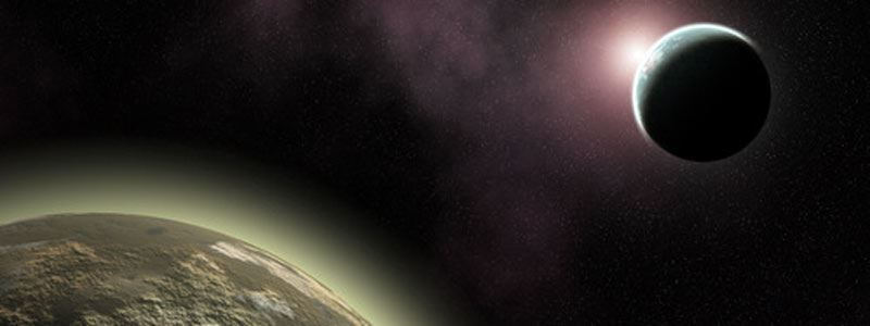 banner extraterrestres en tierra