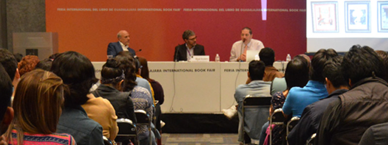 Enrique Cabrero Miguel Alcubierre y Pablo Gisa en la FIL Guadalajara 2017